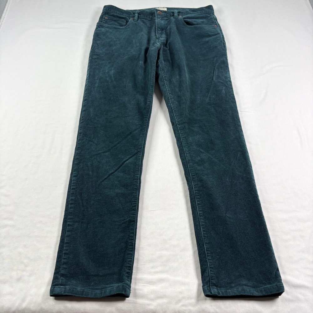 Todd Snyder Corduroy Pants Mens 32x31 Blue Green Chino Slim Tapered Casual